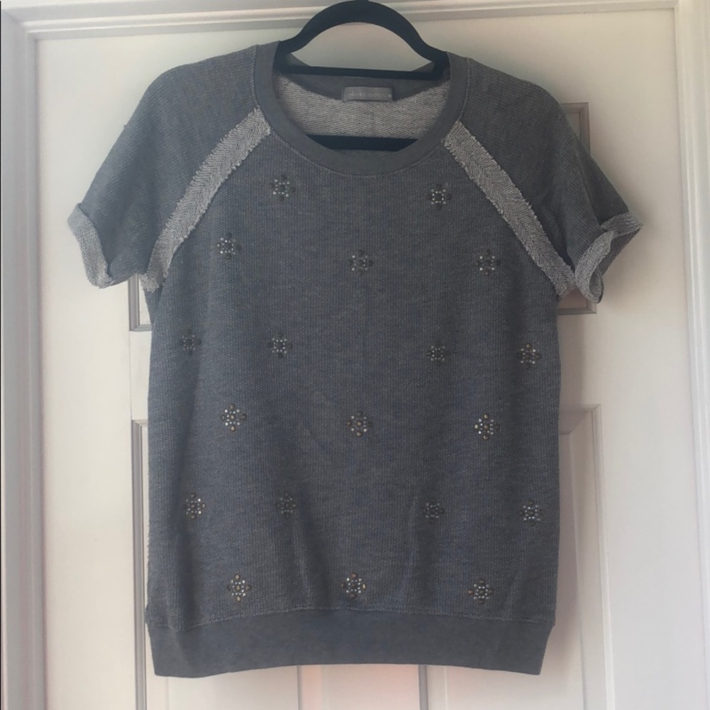 Olivia Moon Sweatshirt Studded T Shirt